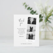 BUDGET Minimaal Drie Foto Strip Koppel Trouwen (Staand voorkant)