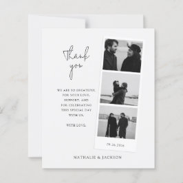 BUDGET Minimaal Drie Foto Strip Koppel Trouwen 