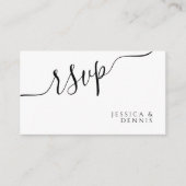 BUDGET Minimaal Elegante Typografie Huwelijk RSVP Informatiekaartje (Voorkant)