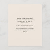 Budget Minimaal Fotoscript Beige De datum opslaan (Achterkant)