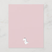 BUDGET Minimaal Roze Meisje Dinosaurus Verjaardags (Achterkant)