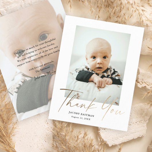Budget Minimaal Script Foto Baby Bedankkaart