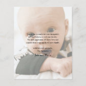 Budget Minimaal Script Foto Baby Bedankkaart (Achterkant)