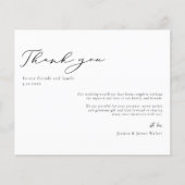 Budget Minimaal Zwart-wit Bruiloft Dank u Flyer (Voorkant)