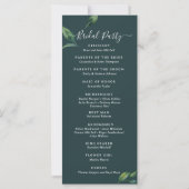 Budget Minimal and Chic Green Wedding Program (Achterkant)