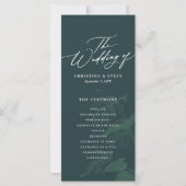 Budget Minimal and Chic Green Wedding Program (Voorkant)