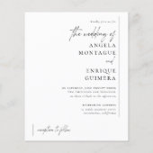 Budget Minimal Elegant Typography Photo Wedding (Achterkant)