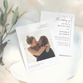 Budget Minimal Elegant Typography Photo Wedding