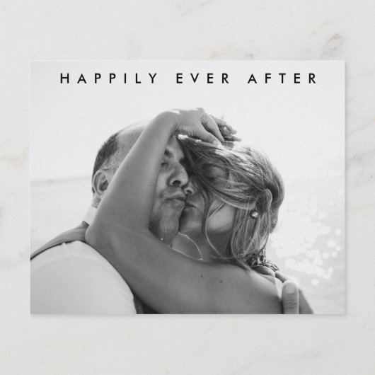 Budget Minimale Aangepaste Fotobruiloft Hartelijk  (Achterkant)