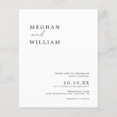 Budget Minimale Boho Foto Bruiloft Uitnodiging Flyer (Voorkant)