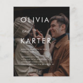 BUDGET Minimale eigentijdse monogram foto bruiloft (Voorkant)