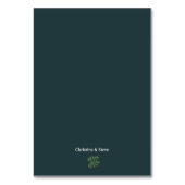 Budget Minimale Elegantie Groene Trouwdag Kaart (Achterkant)