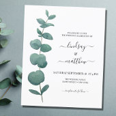 Budget Minimale Eucalyptus Huwelijksuitnodiging