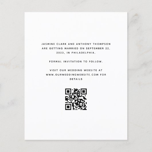 Budget Minimale Foto QR Code Zwart Sla de datum op (Achterkant)