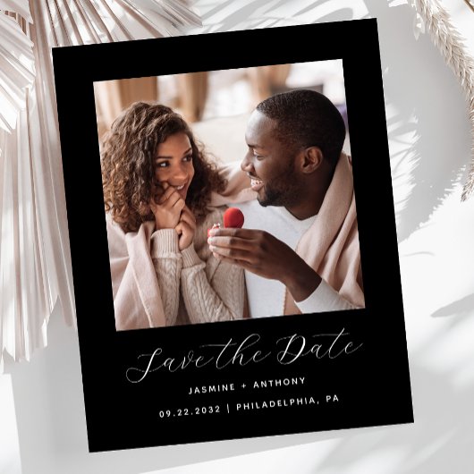 Budget Minimale Foto Script Zwart Save the Date