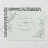 Budget Minimale Greenery Mint Botanical Wedding (Voorkant / Achterkant)