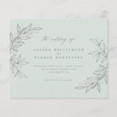 Budget Minimale Greenery Mint Botanical Wedding (Voorkant)
