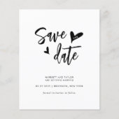 BUDGET Minimale Hedendaagse Mooie Hart Bruiloft (Voorkant)