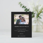 Budget Minimale Photo Wedding Black Hartelijk dank (Staand voorkant)
