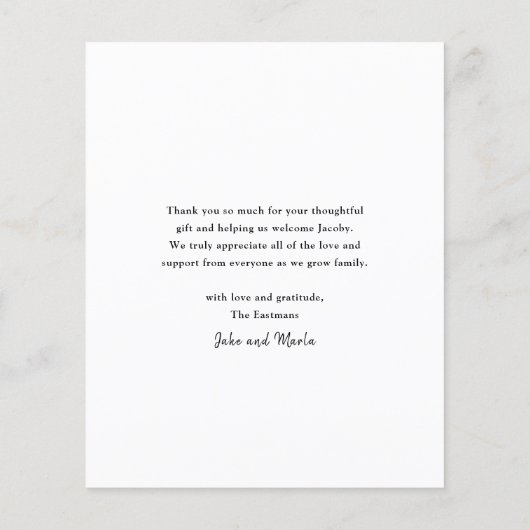 Budget Minimale Script 3 Foto Baby Hartelijk dank (Achterkant)