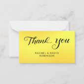 Budget Minimale Zwart-Goud Bedankt Opmerking Kaart Notitiekaartje (Voorkant)