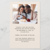 Budget Minimalist 2-Foto Beige Save the Date (Achterkant)