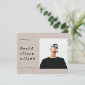 Budget minimalist 2 Uitnodiging tot fotoAfstuderen (Staand voorkant)