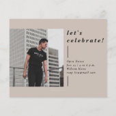 Budget minimalist 2 Uitnodiging tot fotoAfstuderen (Achterkant)