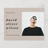 Budget minimalist 2 Uitnodiging tot fotoAfstuderen (Voorkant)