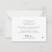 Budget minimalist 3 foto moderne bruiloft bedankt notitiekaartje (Achterkant)