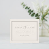 Budget minimalist Ampersand Typography Wedding (Staand voorkant)