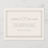 Budget minimalist Ampersand Typography Wedding (Voorkant)