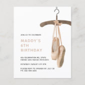 Budget minimalist Ballet Ballerina 6e verjaardag (Voorkant)