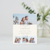 Budget minimalist Beige Photo Collage Wedding (Staand voorkant)