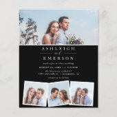 Budget minimalist Black Photo Collage Wedding (Voorkant)