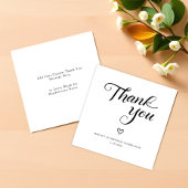 Budget Minimalist Black Script Verjaardag Bedankt Notitiekaartje