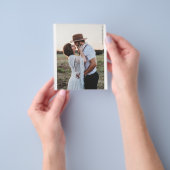 Budget minimalist Black & White Photo Wedding Flye Flyer (Hand)