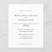 Budget minimalist Black & White Photo Wedding Flye Flyer (Achterkant)