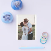 Budget minimalist Black & White Photo Wedding Flye Flyer (Enkel)