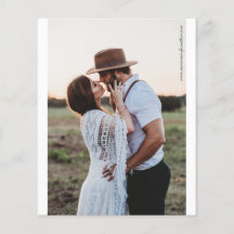 Budget minimalist Black & White Photo Wedding Flye