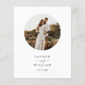 Budget Minimalist Boho Foto Uitnodiging voor bruil (Achterkant)