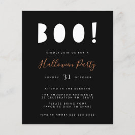 Budget minimalist Boo Halloween Black Party nodigt