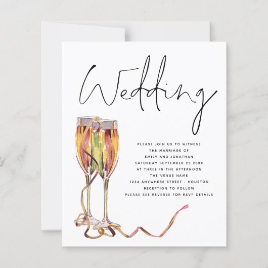 Budget minimalist Champagne Wedding (Voorkant)