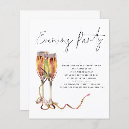 Budget minimalist Champagne Wedding Evening Party