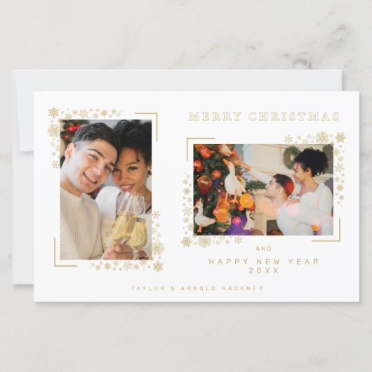 Budget Minimalist Christmas Snowflakes 2 Photos (Voorkant)