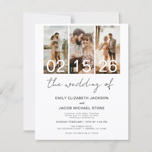 Budget Minimalist De bruiloft van foto QR code (Voorkant)