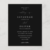 Budget Minimalist Eenvoudige Bruiloft- Zwart (Voorkant)