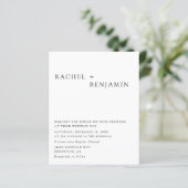 Budget minimalist Elegant Wedding Black White Chic (Staand voorkant)
