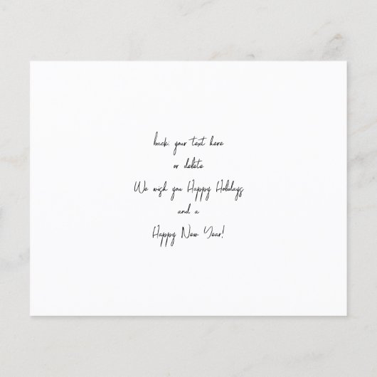 Budget minimalist Foto met Silver Merry Kerstmis Flyer (Achterkant)