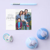 Budget Minimalist Foto met Zilver Kerstmis Flyer (Enkel)
